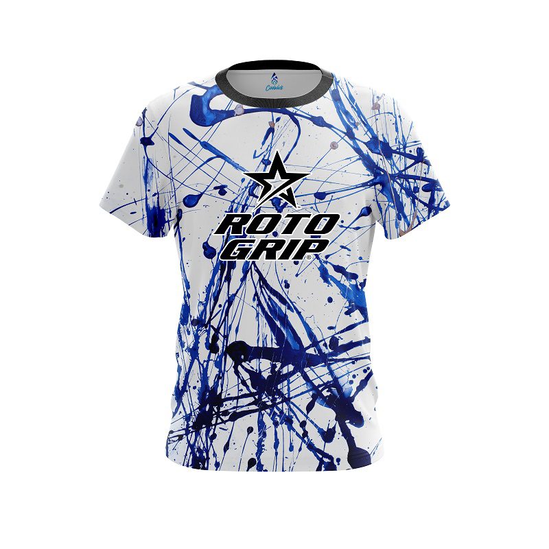 Roto Grip Blue Paint Splash CoolWick Bowling Jersey