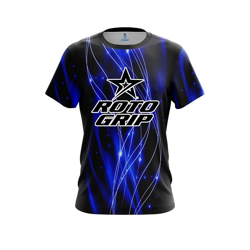 Roto Grip Blue Spiral Waves CoolWick Bowling Jersey