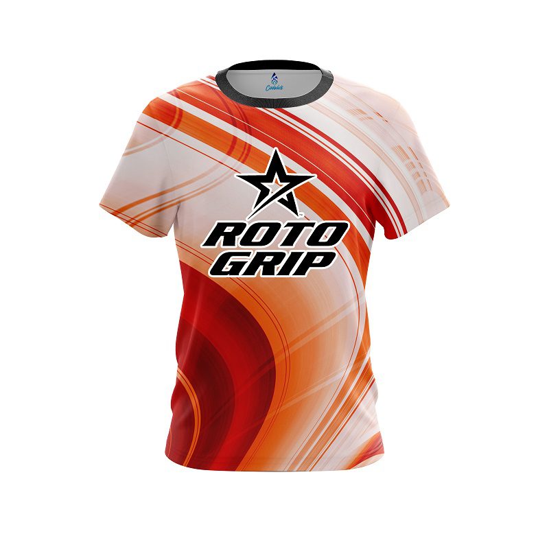 Roto Grip Curvy Orange Pattern CoolWick Bowling Jersey