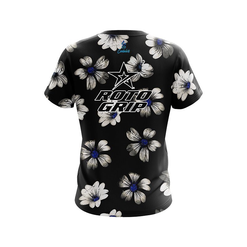 Roto Grip Daisy Blue CoolWick Bowling Jersey - Image 2