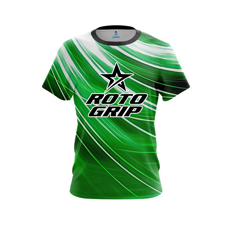 Roto Grip Deep Green Stripes CoolWick Bowling Jersey