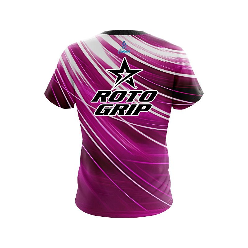 Roto Grip Deep Pink Stripes CoolWick Bowling Jersey