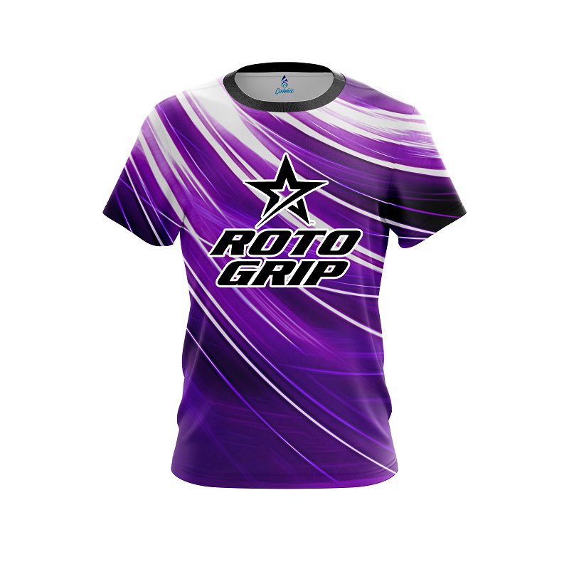 Roto Grip Deep Purple Stripes CoolWick Bowling Jersey