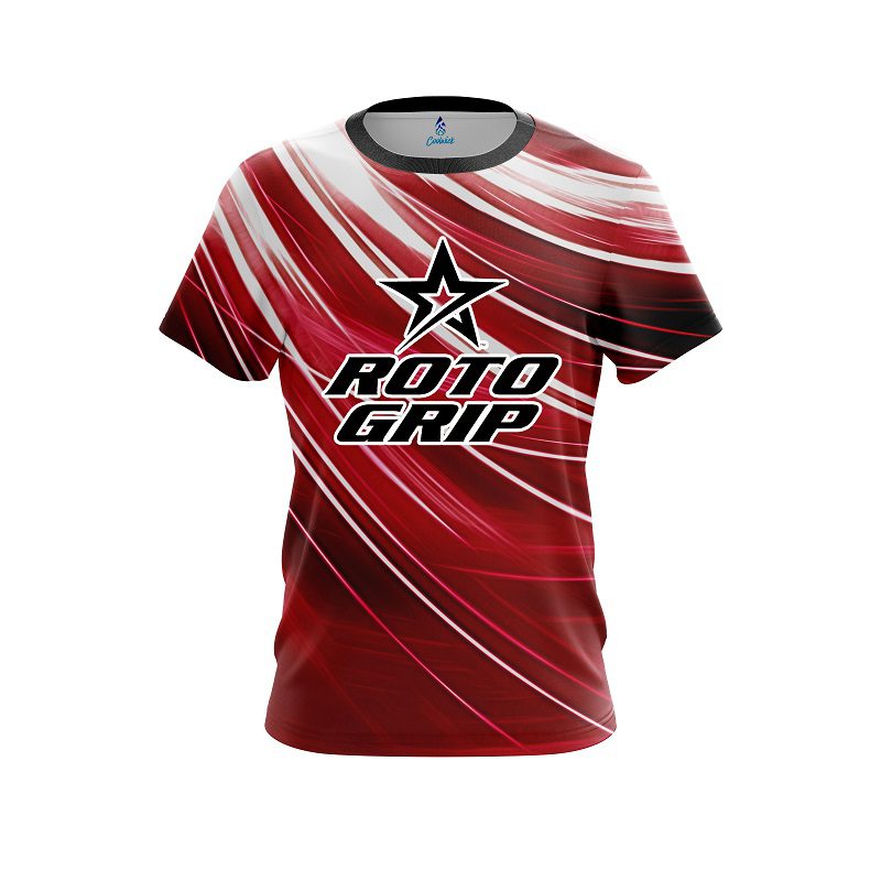 Roto Grip Deep Red Stripes CoolWick Bowling Jersey