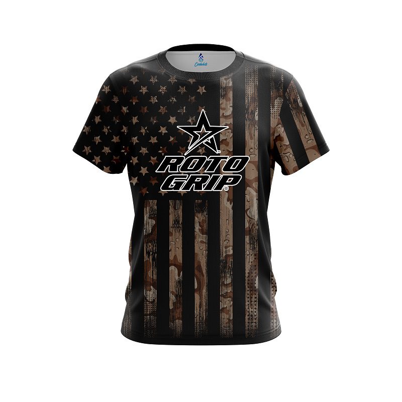 Roto Grip Desert Camo Flag CoolWick Bowling Jersey