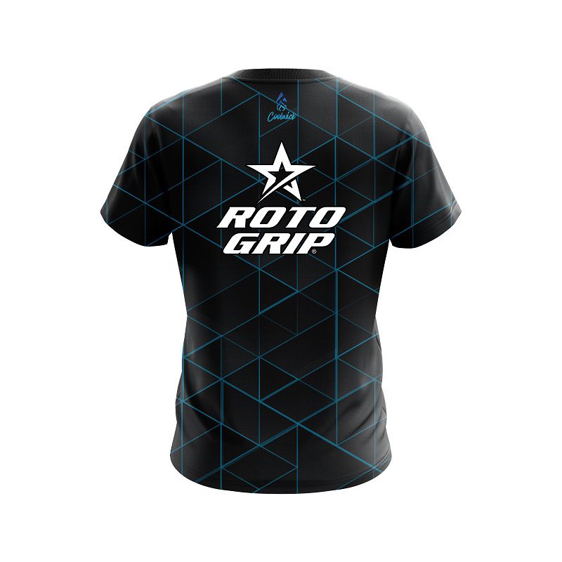 Roto Grip Geo Light Blue CoolWick Bowling Jersey - Image 2