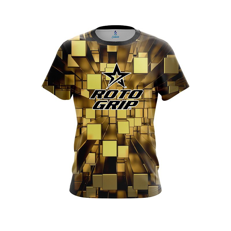 Roto Grip Gold Block Burst CoolWick Bowling Jersey