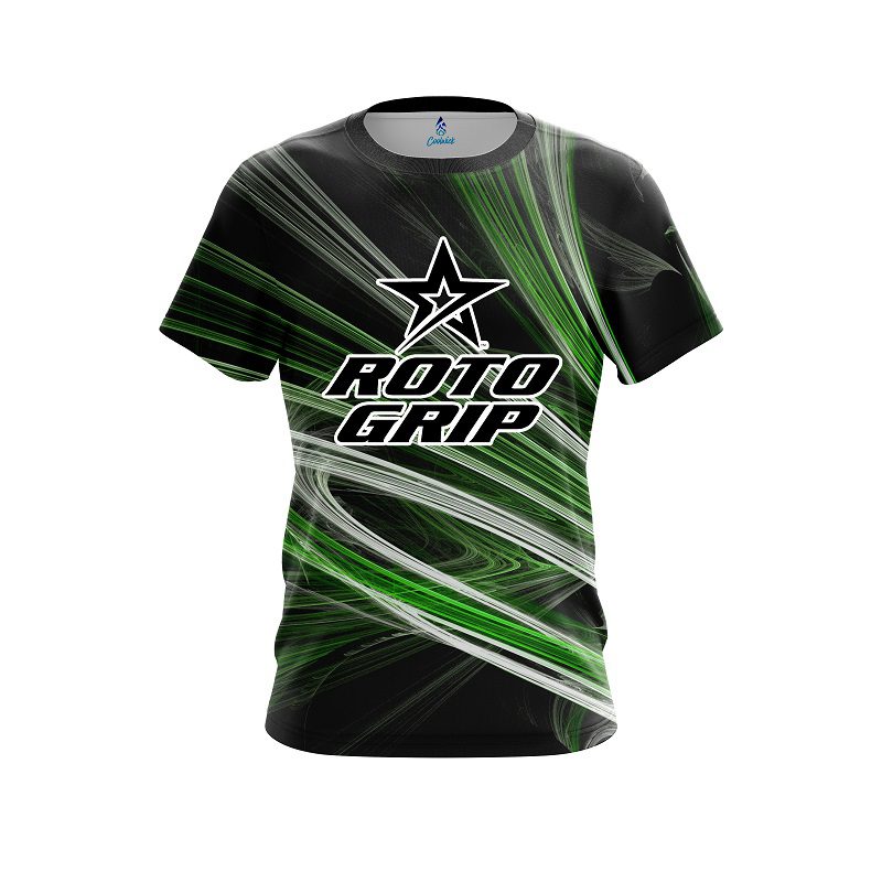 Roto Grip Green Motion Swirl CoolWick Bowling Jersey
