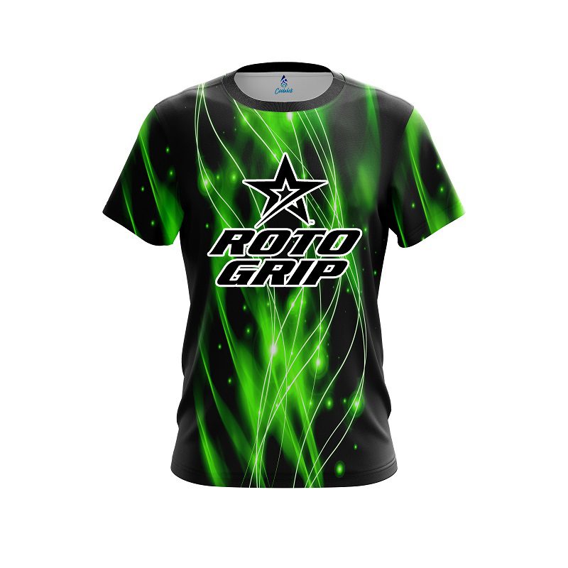 Roto Grip Green Spiral Waves CoolWick Bowling Jersey