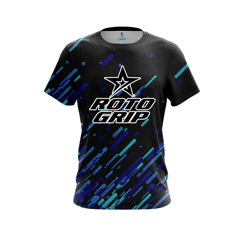 Roto Grip Modern Blue Stripe CoolWick Bowling Jersey