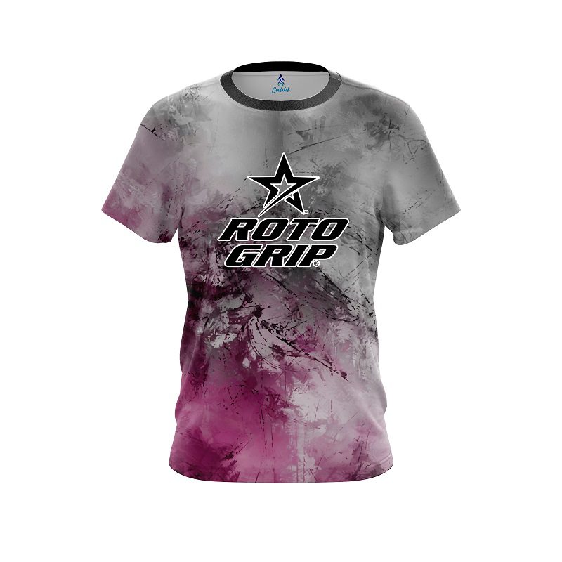 Roto Grip Pink And Grey Canvas CoolWick Bowling Jersey