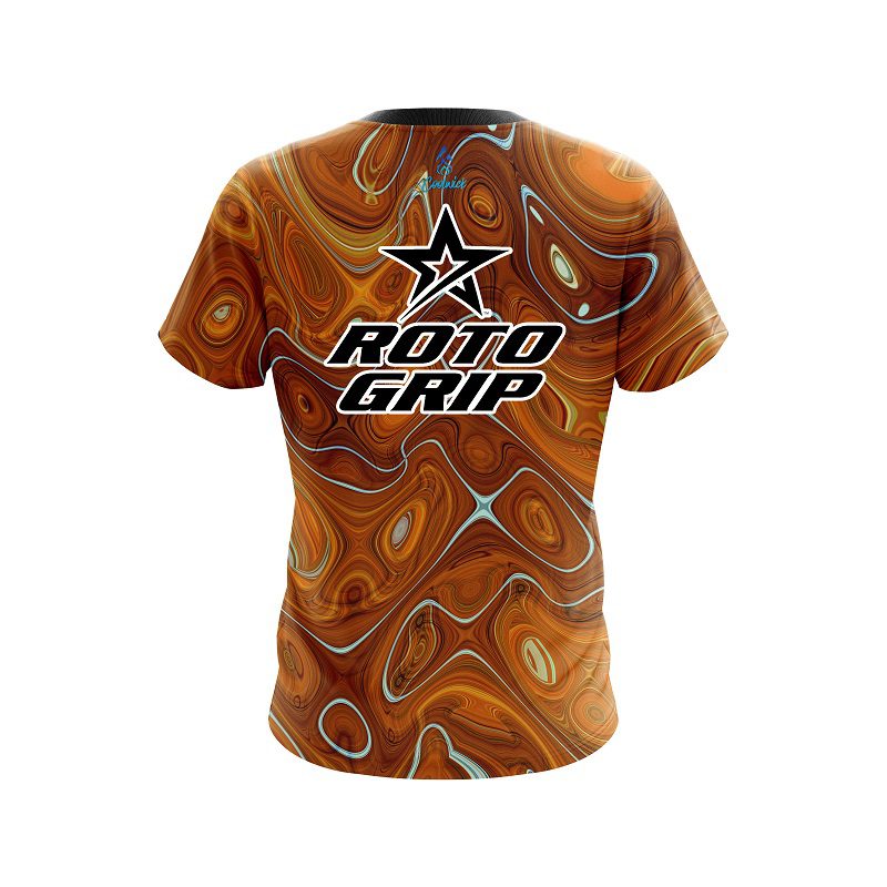 Roto Grip Psychedelic Orange Flow CoolWick Bowling Jersey - Image 2
