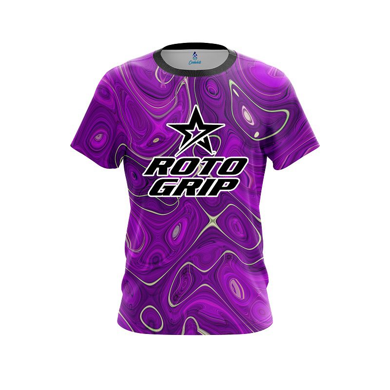 Roto Grip Psychedelic Purple Flow CoolWick Bowling Jersey