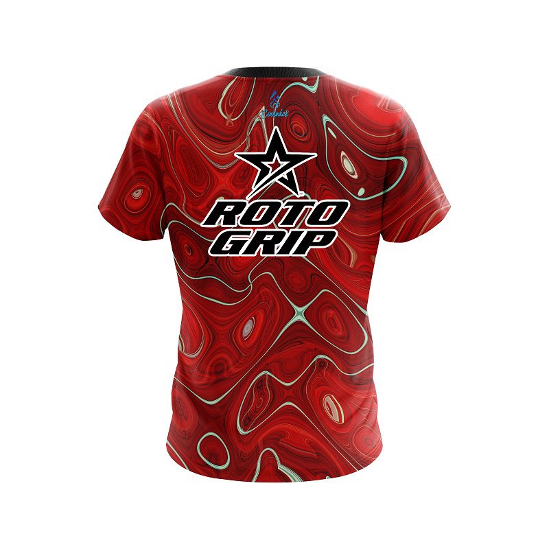 Roto Grip Psychedelic Red Flow CoolWick Bowling Jersey - Image 2