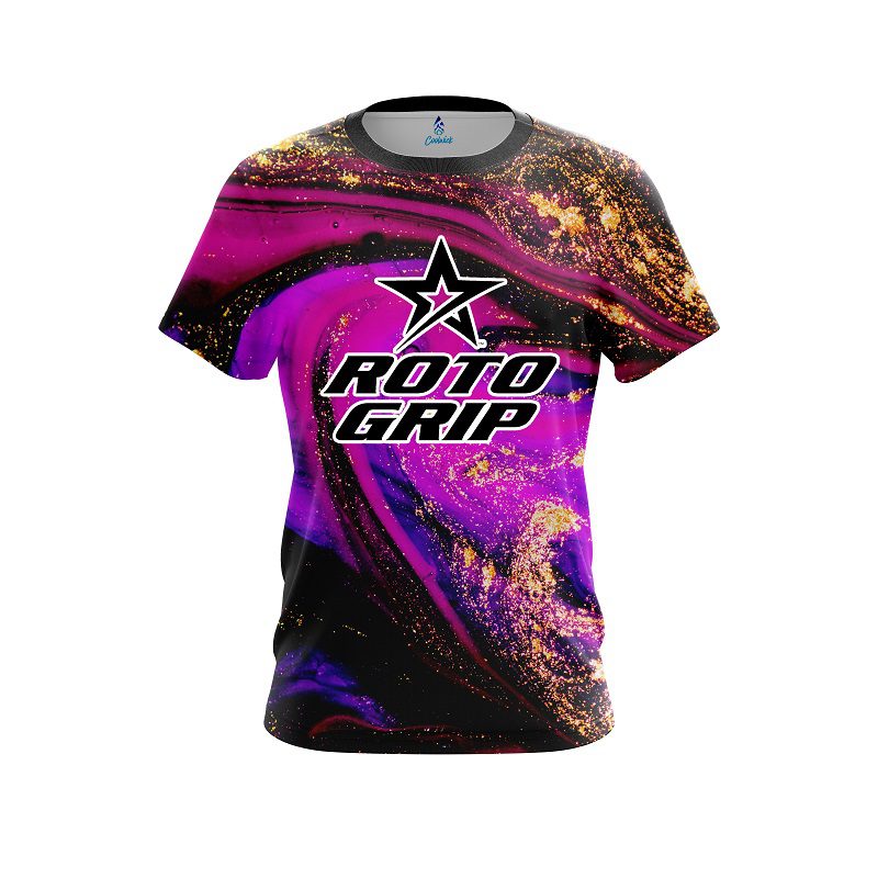 Roto Grip Magenta Gold Liquid Marble CoolWick Bowling Jersey