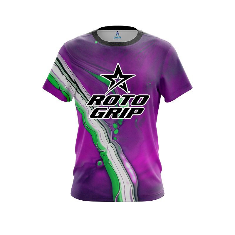 Roto Grip Purple And Green Liquid CoolWick Bowling Jersey