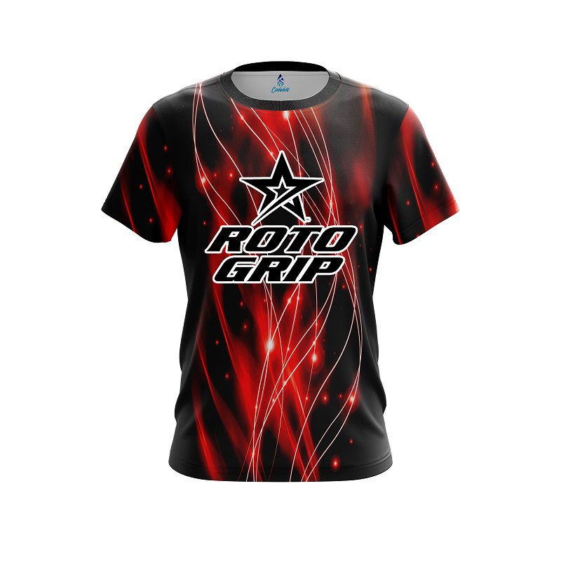 Roto Grip Red Spiral Waves CoolWick Bowling Jersey