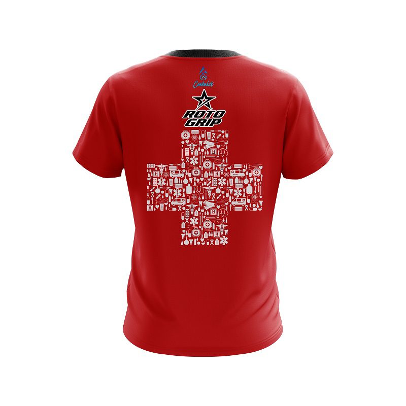 Roto Grip Rescue Red Cross CoolWick Bowling Jersey - Image 2
