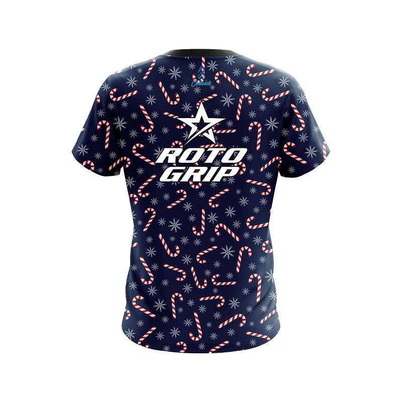 Roto Grip Snowy Candy Cane CoolWick Bowling Jersey - Image 2