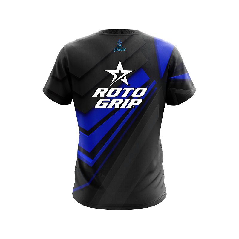 Roto Grip Steaming Dynamic Blue CoolWick Bowling Jersey - Image 2