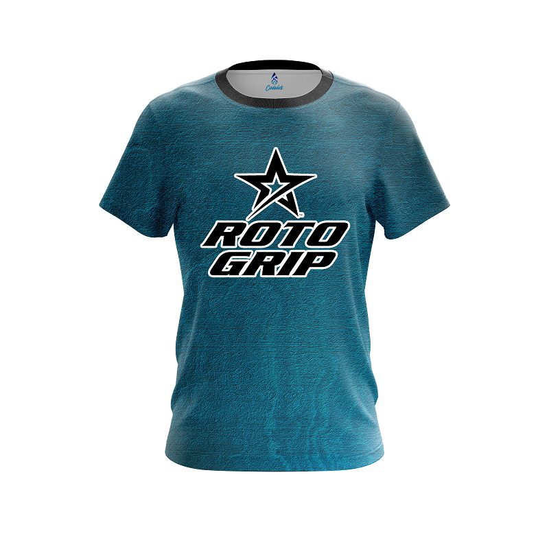Roto Grip Teal Grunge Canvas CoolWick Bowling Jersey