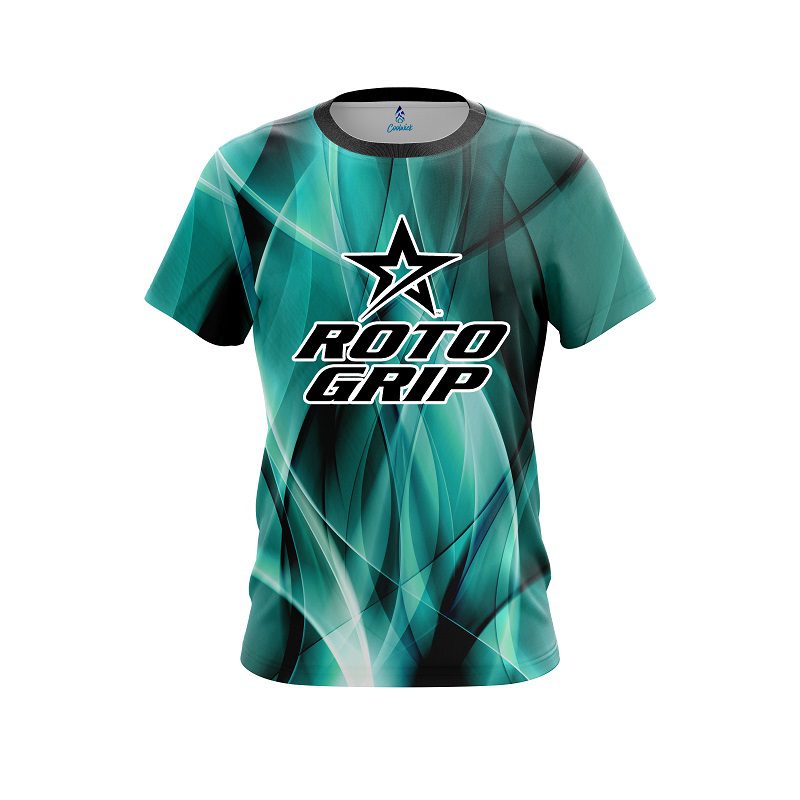Roto Grip Wavy Aqua Swirl CoolWick Bowling Jersey