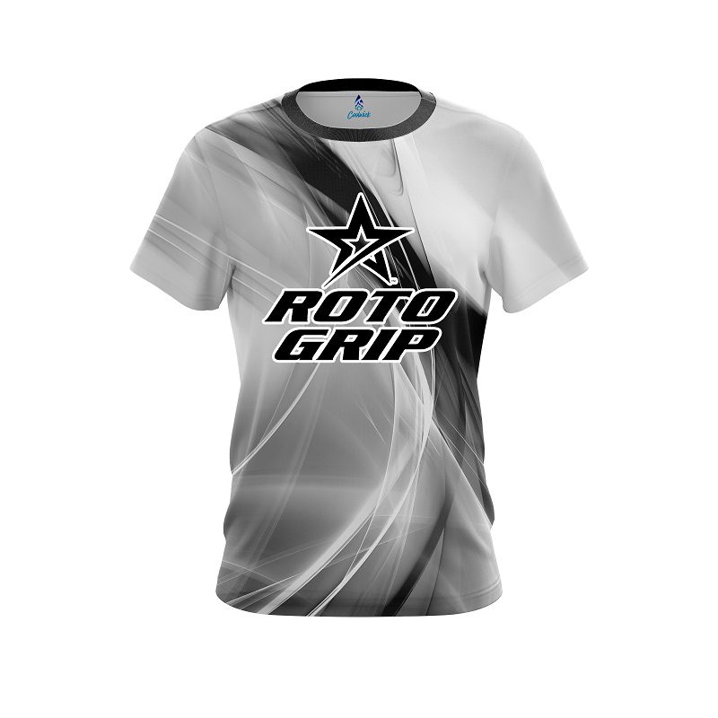 Roto Grip Wavy Black And White Swirl CoolWick Bowling Jersey