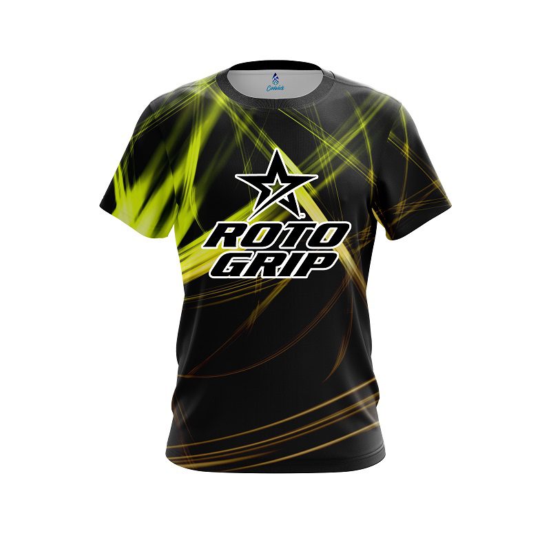 Roto Grip Yellow Spiral CoolWick Bowling Jersey