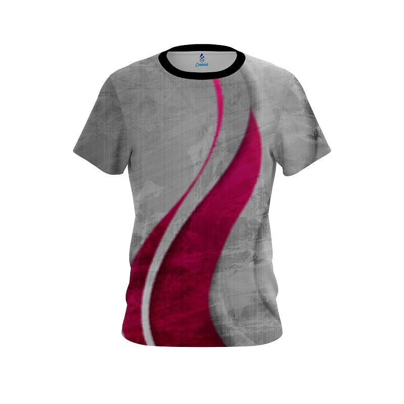 Plain Rough Edges Pink CoolWick Bowling Jersey