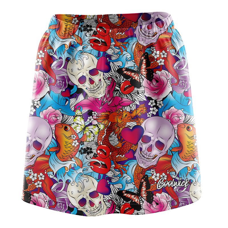 Skull Love CoolWick Bowling Skort