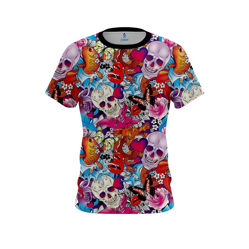 Plain Skull Love CoolWick Bowling Jersey