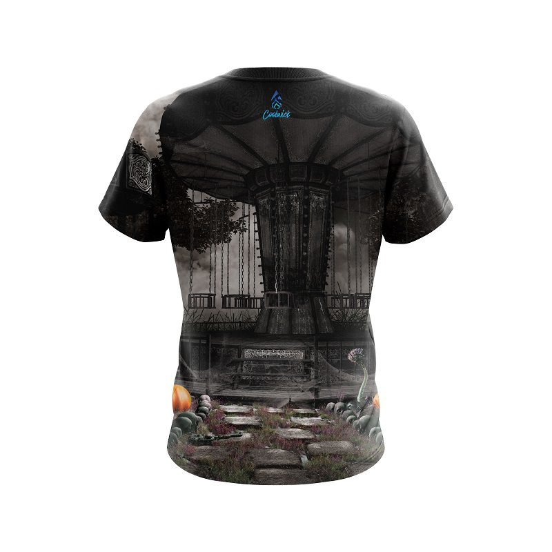 Plain Spooky Carnival Carousel CoolWick Bowling Jersey - Image 2