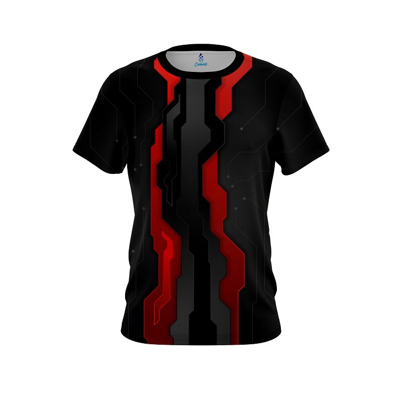 Plain Sport Technology Red CoolWick Bowling Jersey