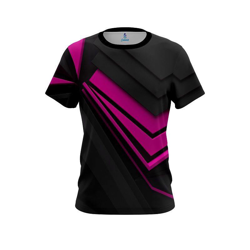 Plain Steaming Dynamic Pink CoolWick Bowling Jersey