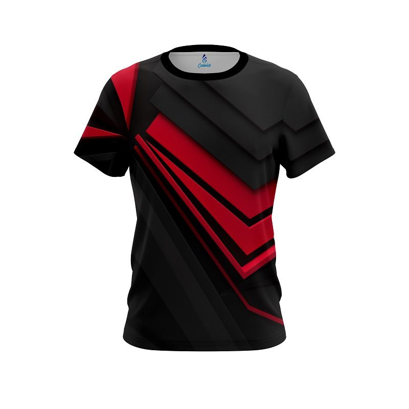 Plain Steaming Dynamic Red CoolWick Bowling Jersey