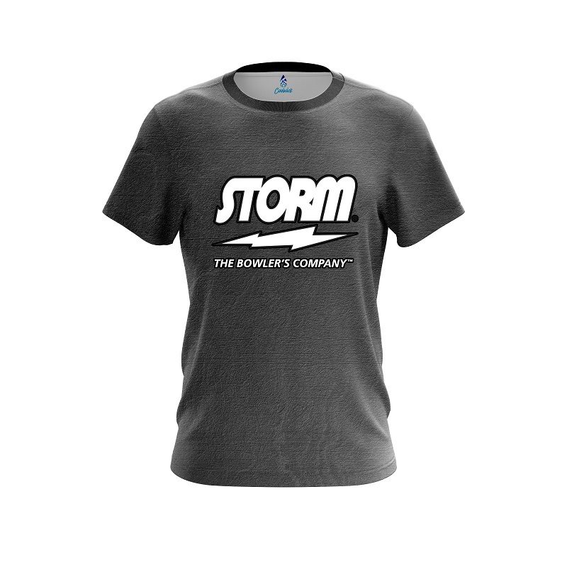 Storm Black Grunge Canvas Semi-Custom CoolWick Bowling Jersey