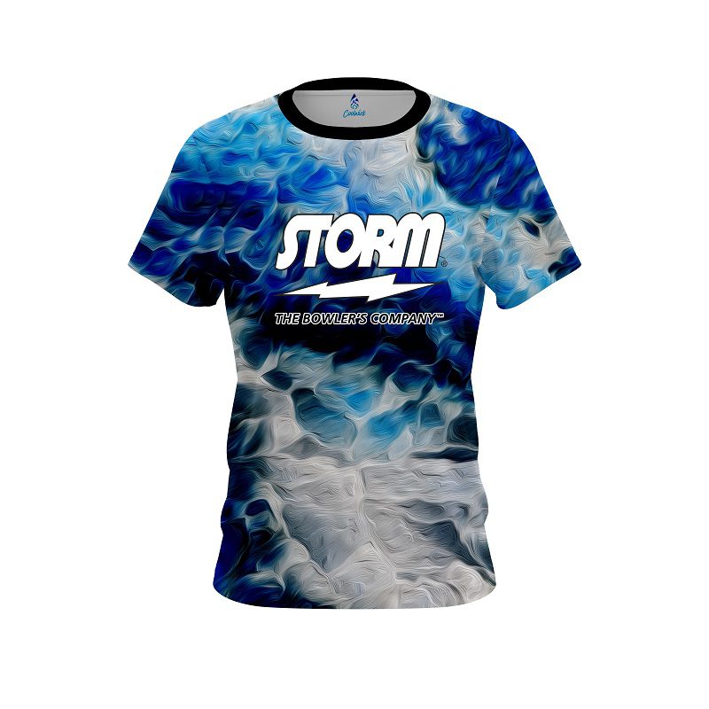 Storm Blue Marble Onyx Semi-Custom CoolWick Bowling Jersey