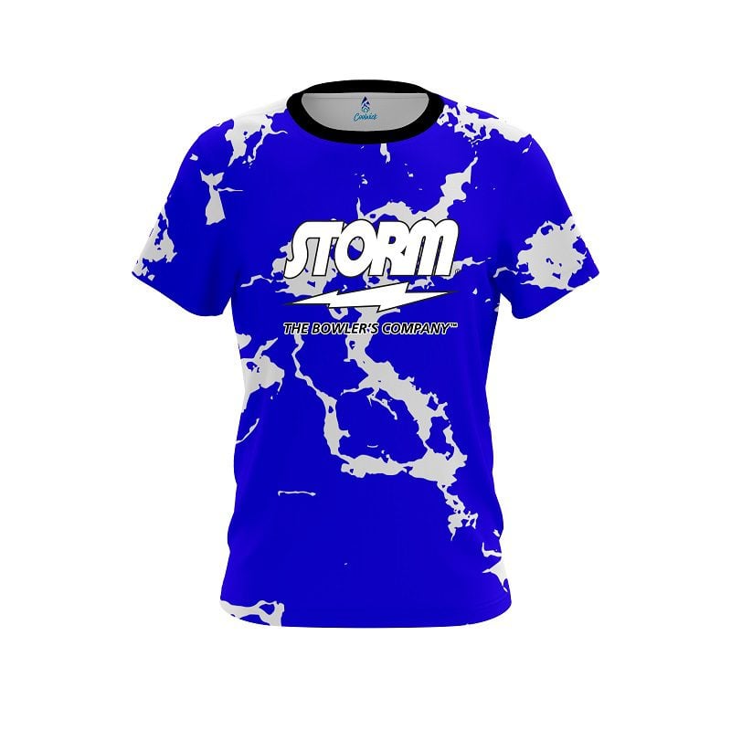 Storm Blue Shock Semi-Custom CoolWick Bowling Jersey