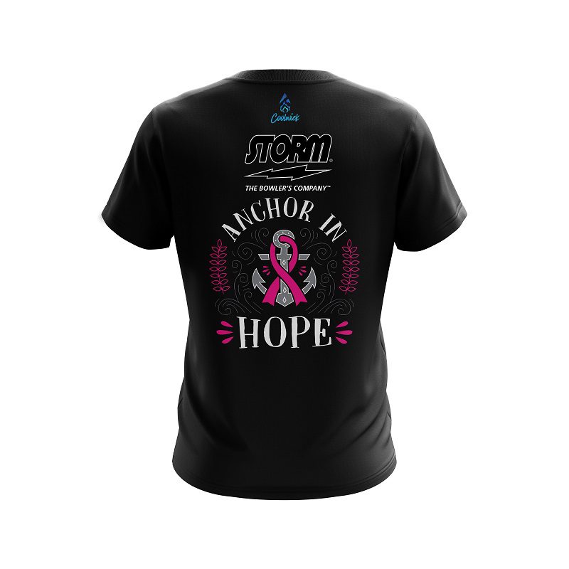 Storm Breast Cancer Anchor Fighter Semi-Custom CoolWick Bowling Jersey - Image 2