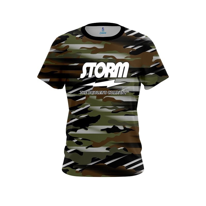 Storm Camo Grunge Semi-Custom CoolWick Bowling Jersey