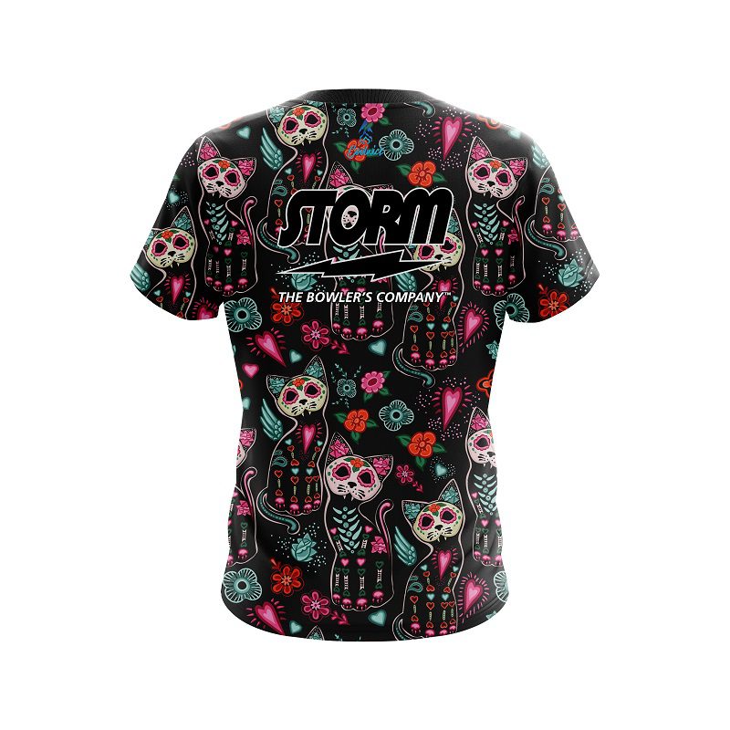 Storm Day Of The Dead Cats Semi-Custom CoolWick Bowling Jersey - Image 2
