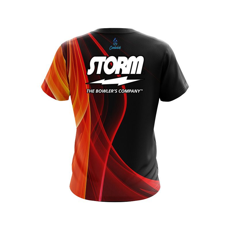 Storm Deep Orange Curve Semi-Custom CoolWick Bowling Jersey - Image 2