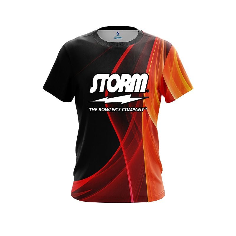 Storm Deep Orange Curve Semi-Custom CoolWick Bowling Jersey