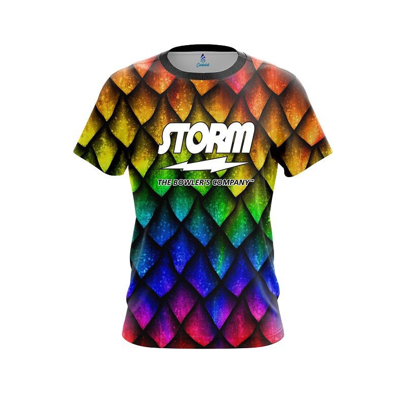 Storm Colorful Dragon Scales Semi-Custom CoolWick Bowling Jersey