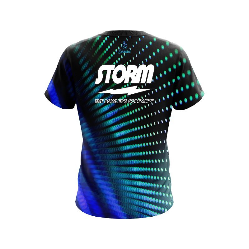 Storm Electronic Wave Aqua Semi-Custom CoolWick Bowling Jersey - Image 2