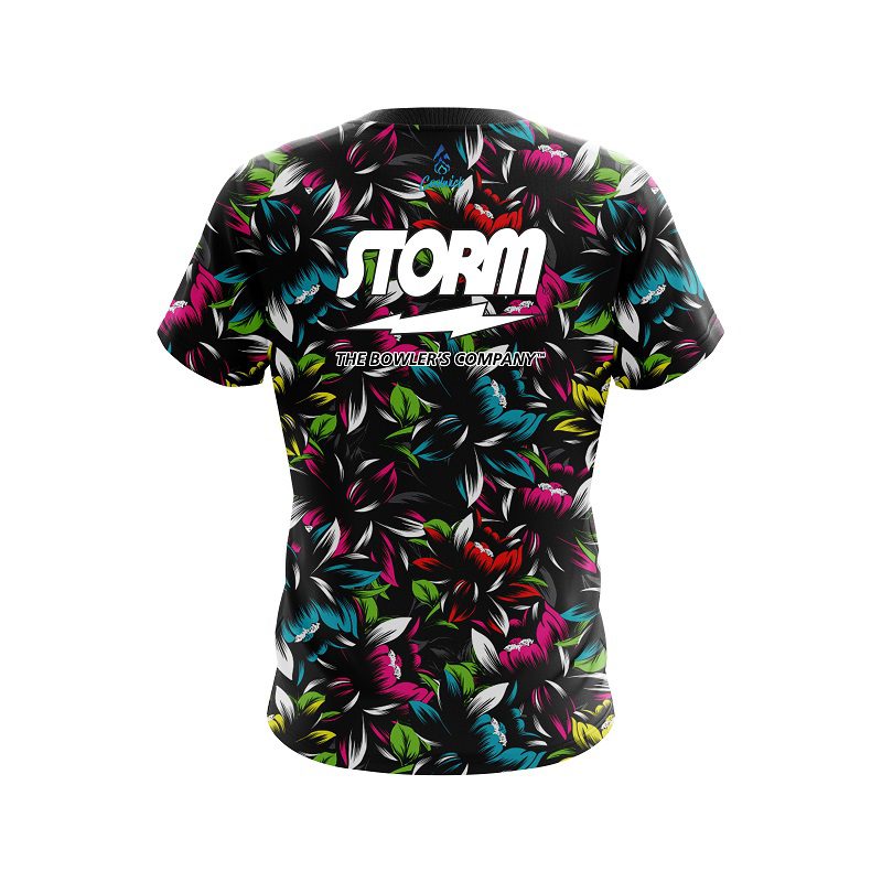 Storm Flower Bloom Semi-Custom CoolWick Bowling Jersey - Image 2