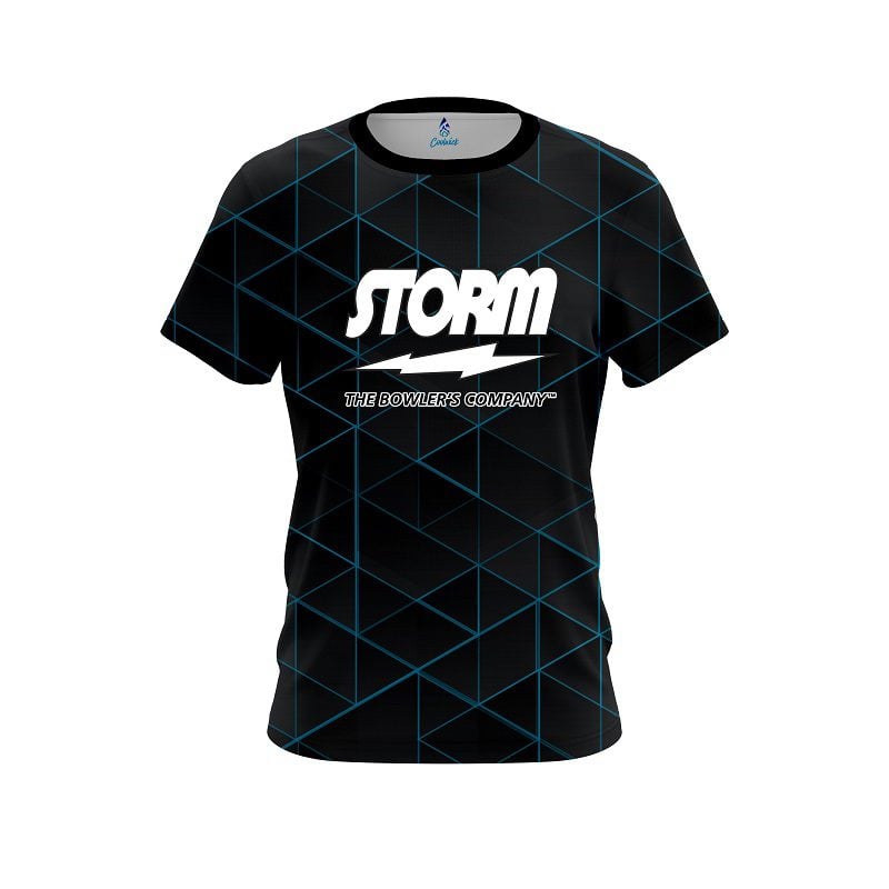 Storm Geo Light Blue Semi-Custom CoolWick Bowling Jersey