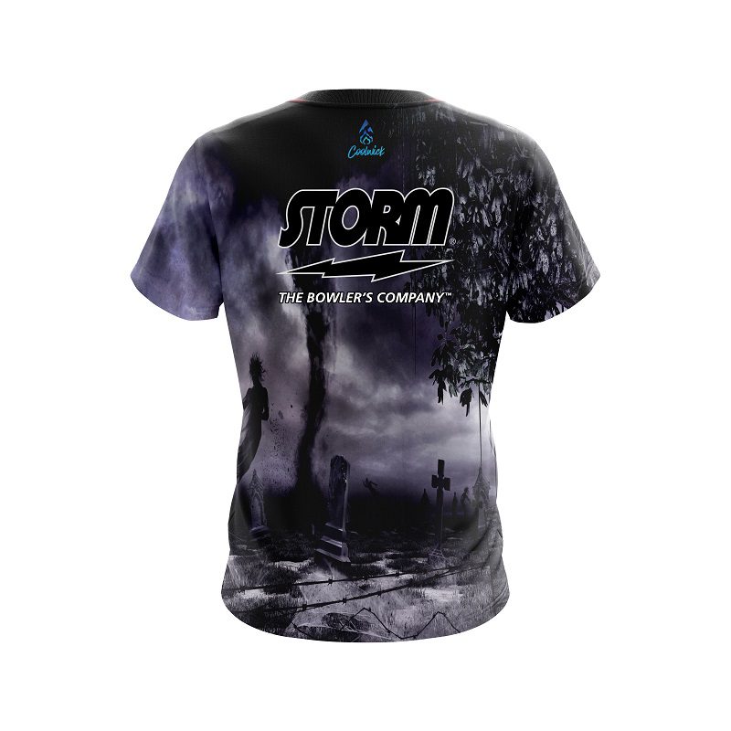 Storm Ghost Cemetery Semi-Custom CoolWick Bowling Jersey - Image 2