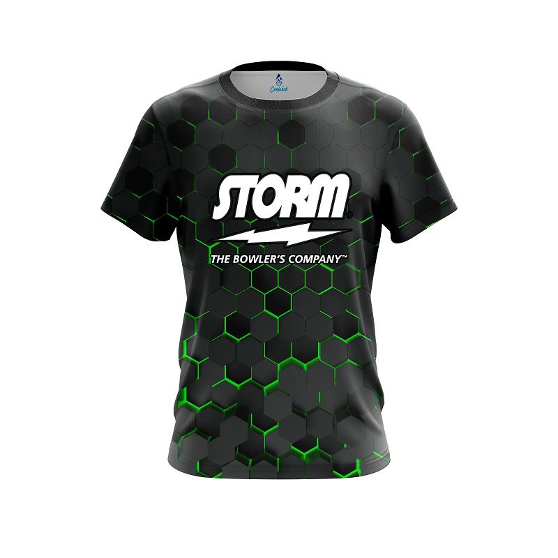 Storm Green Honeycomb Fusion CoolWick Bowling Jersey