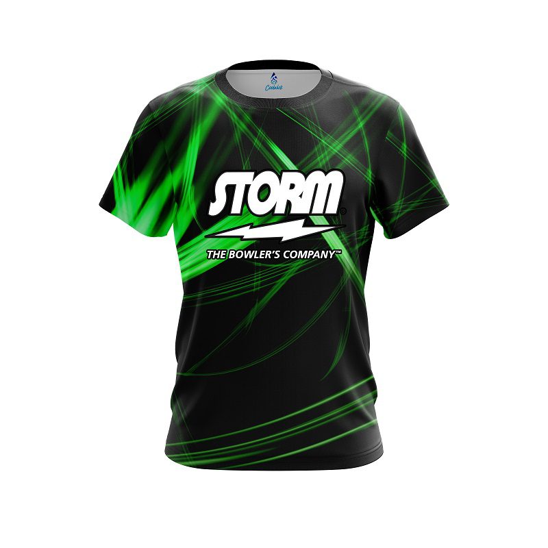 Storm Green Spiral CoolWick Bowling Jersey